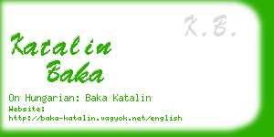 katalin baka business card